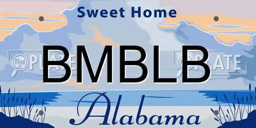 BMBLB Alabama License Plate