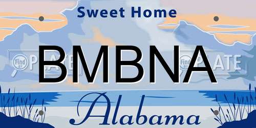 BMBNA Alabama License Plate