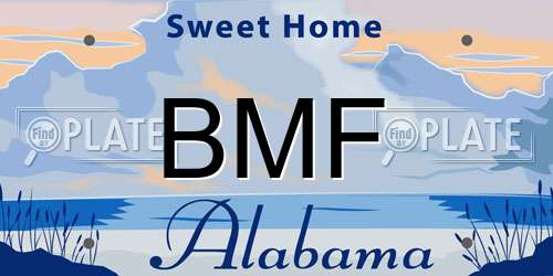BMF Alabama License Plate