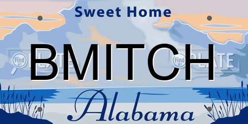 BMITCH Alabama License Plate