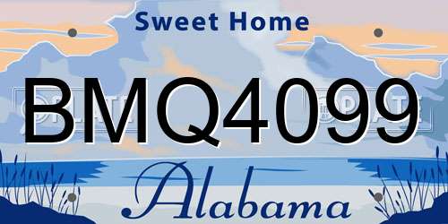 BMQ4099 Alabama License Plate