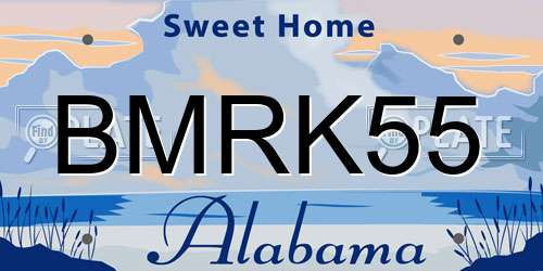 BMRK55 Alabama License Plate