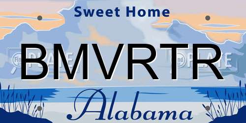 BMVRTR Alabama License Plate