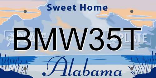 BMW35T Alabama License Plate