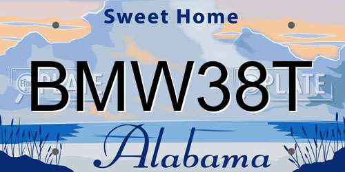 BMW38T Alabama License Plate