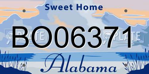 BO06371 Alabama License Plate