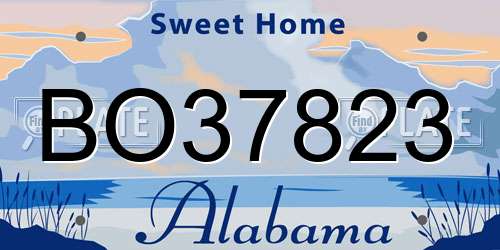 BO37823 Alabama License Plate