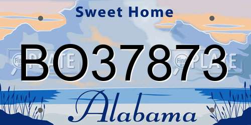 BO37873 Alabama License Plate