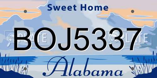 BOJ5337 Alabama License Plate
