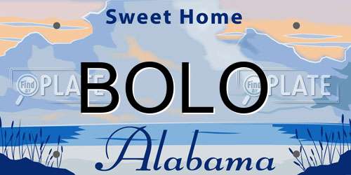 BOLO Alabama License Plate