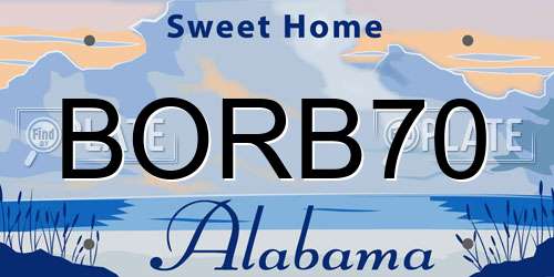 BORB70 Alabama License Plate