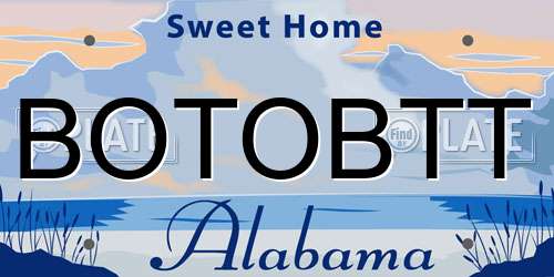 BOTOBTT Alabama License Plate