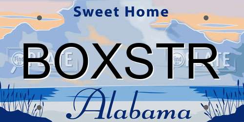 BOXSTR Alabama License Plate