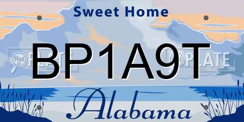 BP1A9T Alabama License Plate