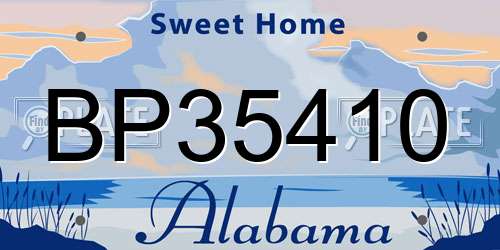 BP35410 Alabama License Plate