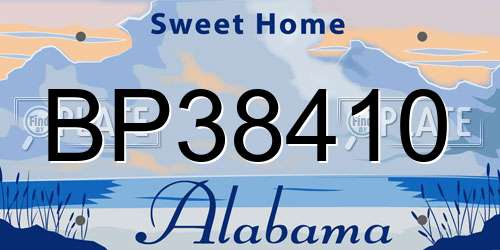 BP38410 Alabama License Plate