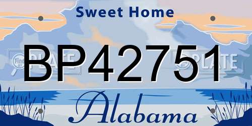 BP42751 Alabama License Plate