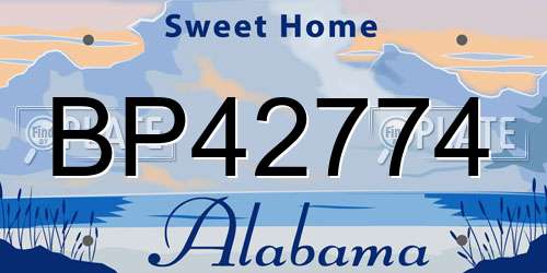 BP42774 Alabama License Plate