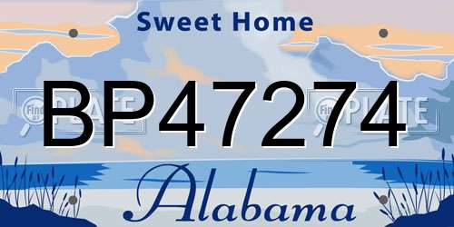 BP47274 Alabama License Plate