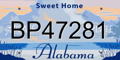 BP47281 Alabama License Plate