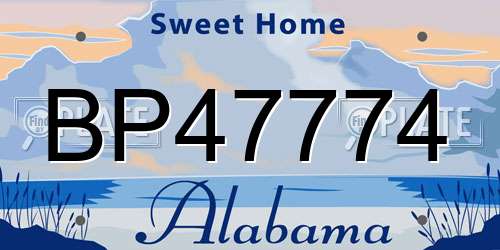BP47774 Alabama License Plate