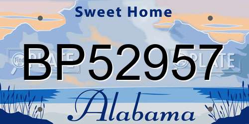 BP52957 Alabama License Plate