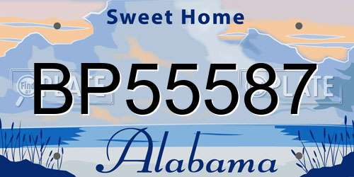 BP55587 Alabama License Plate