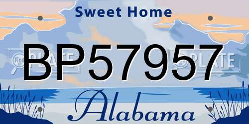 BP57957 Alabama License Plate