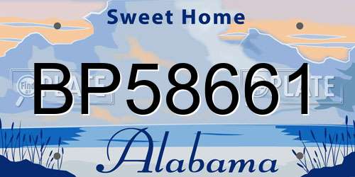 BP58661 Alabama License Plate