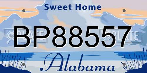 BP88557 Alabama License Plate