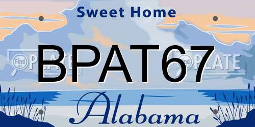 BPAT67 Alabama License Plate