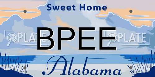 BPEE Alabama License Plate
