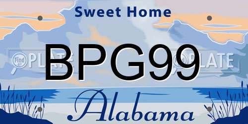 BPG99 Alabama License Plate