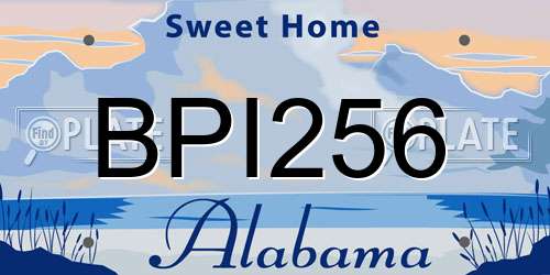 BPI256 Alabama License Plate