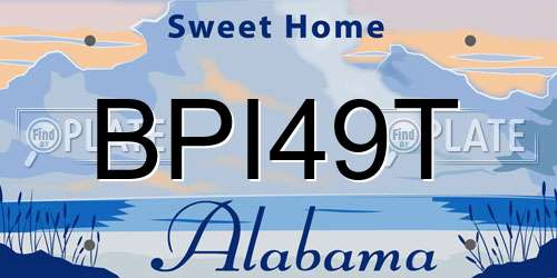 BPI49T Alabama License Plate