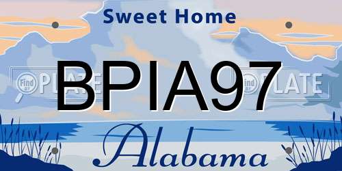 BPIA97 Alabama License Plate