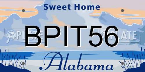 BPIT56 Alabama License Plate