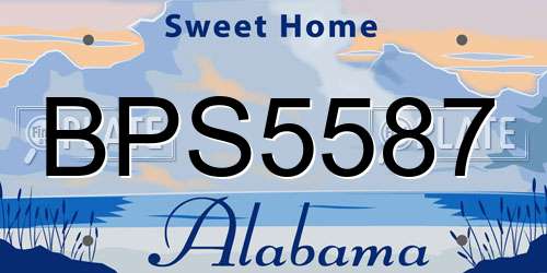 BPS5587 Alabama License Plate