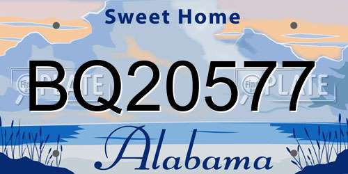BQ20577 Alabama License Plate