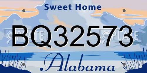 BQ32573 Alabama License Plate