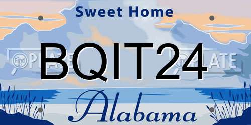 BQIT24 Alabama License Plate