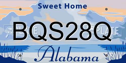 BQS28Q Alabama License Plate