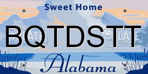 BQTDSTT Alabama License Plate