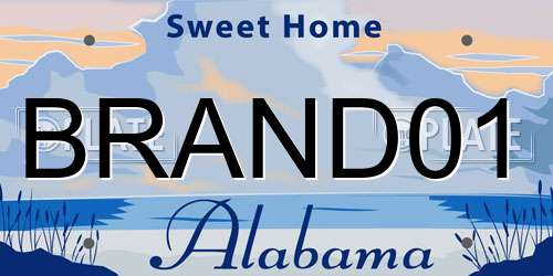 BRAND01 Alabama License Plate