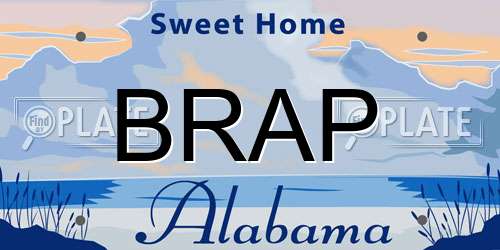 BRAP Alabama License Plate