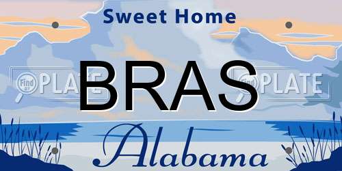BRAS Alabama License Plate