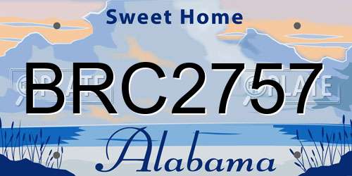 BRC2757 Alabama License Plate