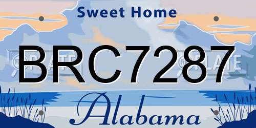 BRC7287 Alabama License Plate