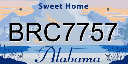 BRC7757 Alabama License Plate