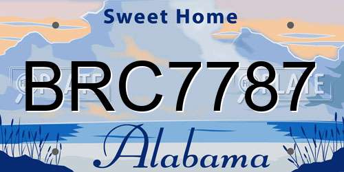 BRC7787 Alabama License Plate